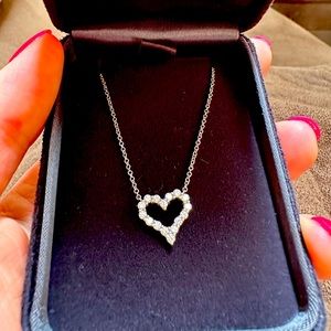 Tiffany & Co. Diamond Heart Necklace, Platinum
